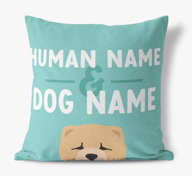 Human And Pet Name: Personalised {breedFullName} Canvas Cushion